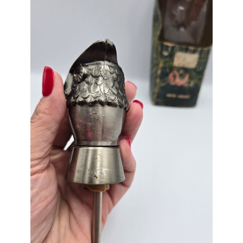 Vintage Owl Auto Jigger Bar Tool Cocktail Mixer with Original Box - Picture 4 of 10